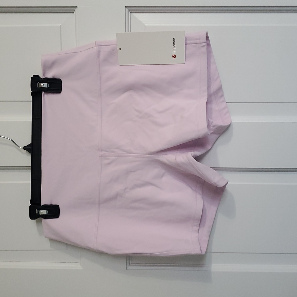 NWT Lululemon Align HR 4in Double Lined Pink Organza Shorts Sz 14